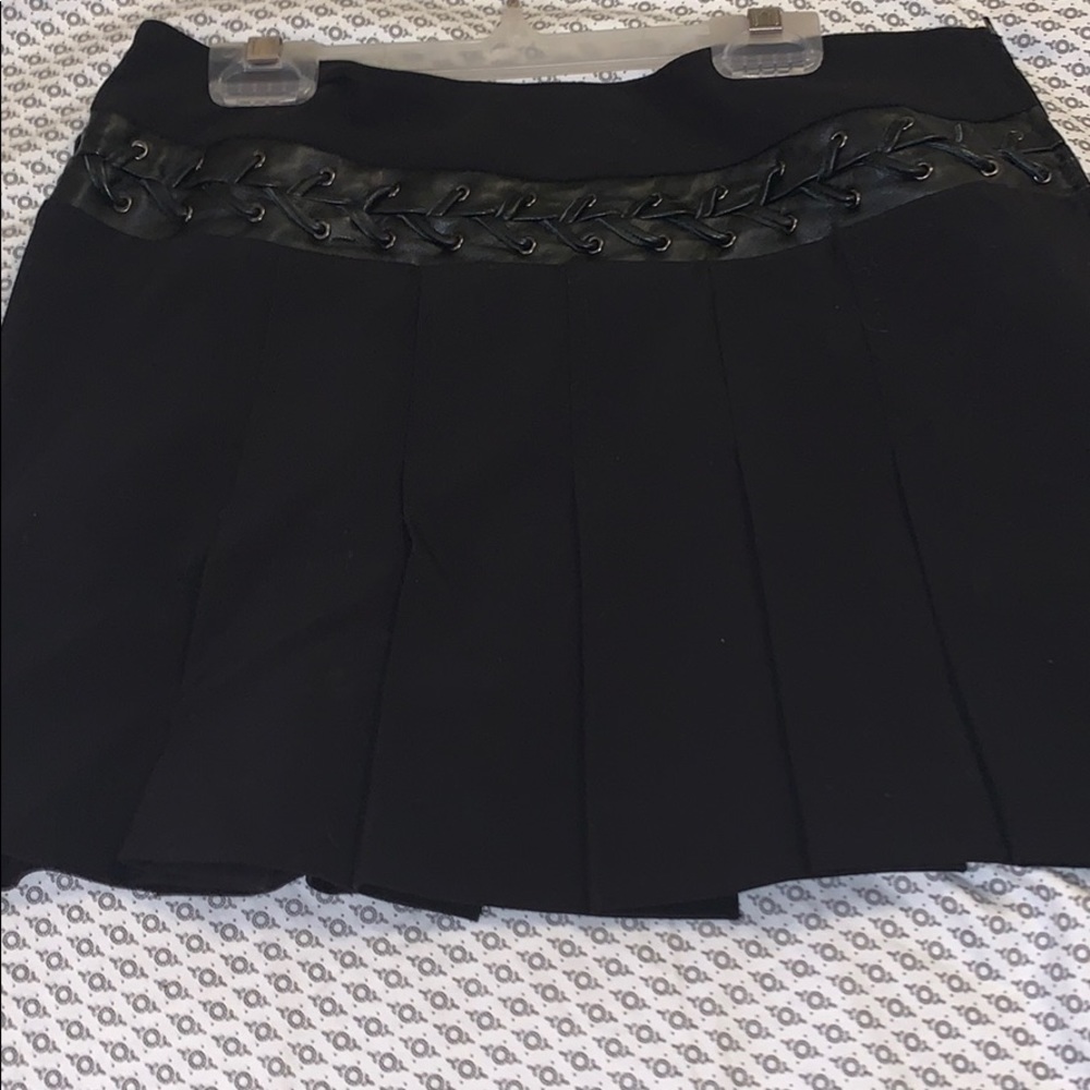 BCBG Leather school girl skirt
